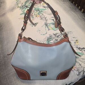 Elegant Dooney & Bourke Blue and Brown Women's Bag